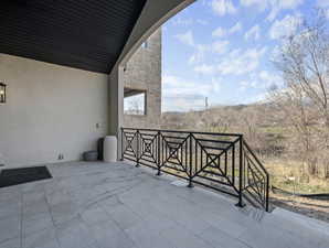 Perfect deck for enjoying morning breakfast with views of the Wasatch range