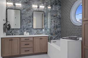 Designer master bathroom