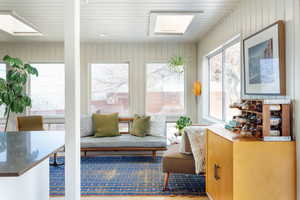 Sunroom / solarium with a skylight