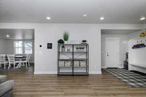 Interior space with wood-type flooring