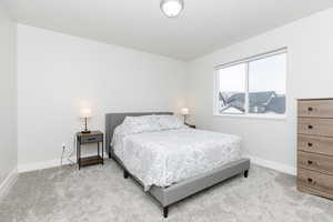 View of carpeted bedroom