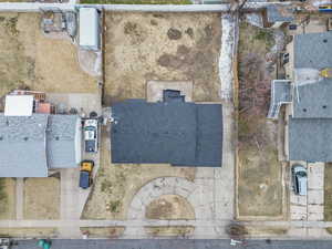 Birds eye view of property