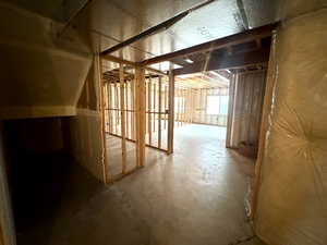 Interior space featuring concrete flooring