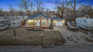 View of front of house featuring a garage