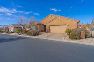 View of front facade with a garage