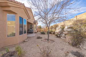 View of yard with a patio area