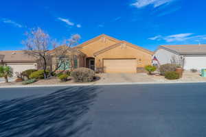 Ranch-style home with a garage