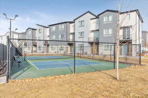 View of tennis court