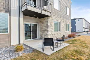 View of patio / terrace with a balcony