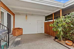 Exterior space with a patio area