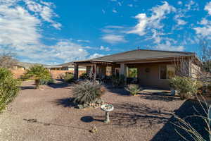 View of front of property featuring a patio