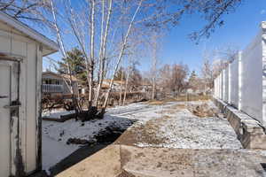 View of snowy yard