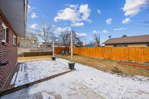 View of snowy yard