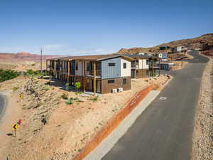 View of front of property featuring a mountain view