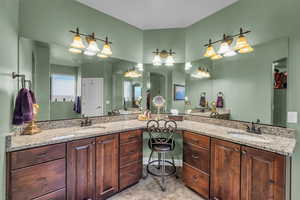 Bathroom featuring vanity