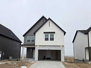 View of front of house featuring a garage