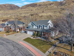 Exterior space with a mountain view