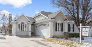 View of front of house featuring a garage