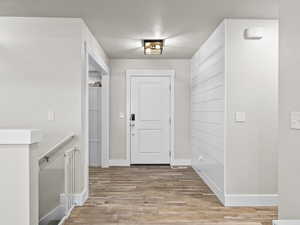 Interior space featuring light hardwood / wood-style floors