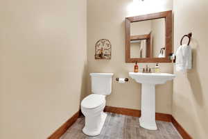 Bathroom with toilet and sink