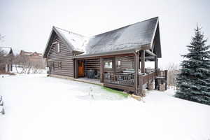 View of snow covered house