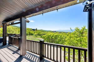 Deck with a mountain view