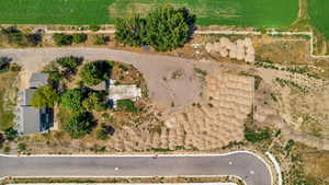 Aerial view featuring a rural view