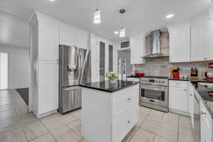 Designer kitchen with high end gas range