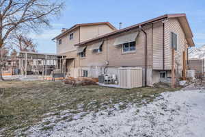 Backyard with grow boxes and sheds