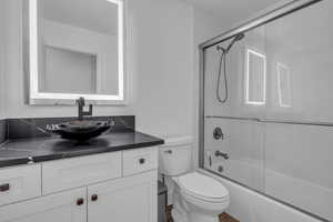 Remodeled hall bathroom