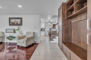 Built in mudroom style entry