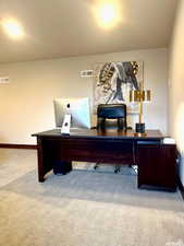 Upper level loft- created as bedroom and office space. Pre-wired for home theater.