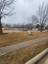 View of yard with a playground