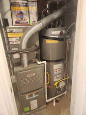 Utilities with secured water heater