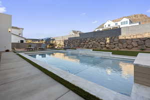 View of pool featuring a patio area