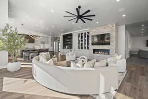 Living room featuring hardwood / wood-style floors