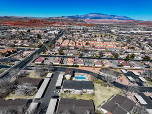 Bird's eye view featuring a mountain view