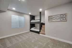 Bedroom with carpet floors