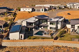 Aerial view with a residential view