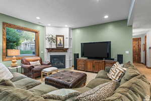 View of carpeted living room