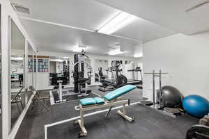 View of workout area