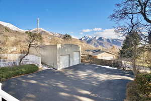 Exterior space with a mountain view