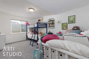 View of carpeted bedroom