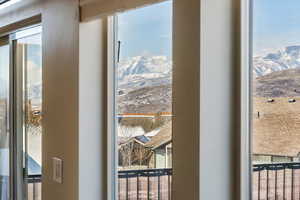 Room details with a mountain view