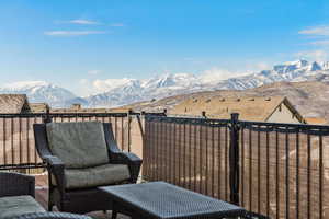 Exterior space with a mountain view