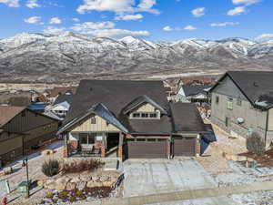 View of front of home with a mountain view