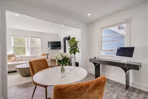 Dining room featuring light hardwood / wood-style floors