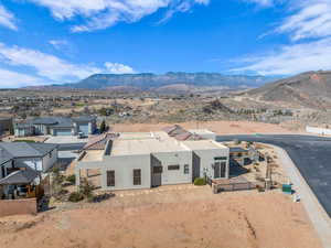 Bird's eye view with a mountain view and a residential view