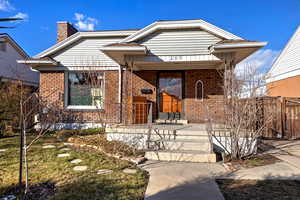 View of front of home with covered porch