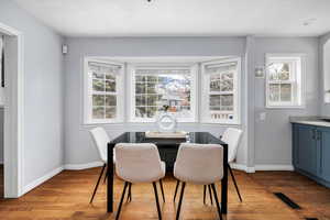 Dining room featuring light hardwood / wood-style flooring